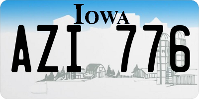 IA license plate AZI776