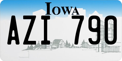IA license plate AZI790