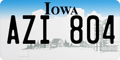 IA license plate AZI804