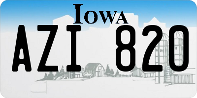 IA license plate AZI820