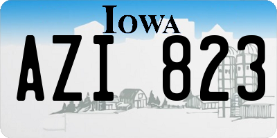 IA license plate AZI823