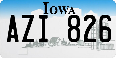 IA license plate AZI826