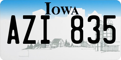 IA license plate AZI835