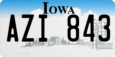 IA license plate AZI843