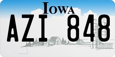 IA license plate AZI848