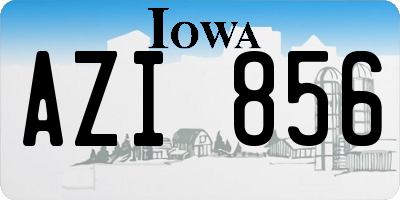 IA license plate AZI856