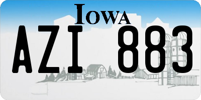 IA license plate AZI883