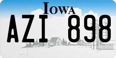 IA license plate AZI898