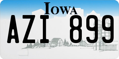IA license plate AZI899
