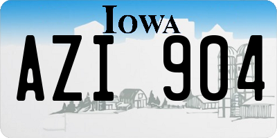 IA license plate AZI904