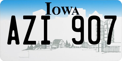 IA license plate AZI907