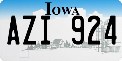 IA license plate AZI924