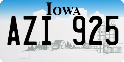 IA license plate AZI925