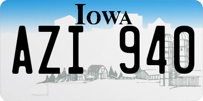 IA license plate AZI940