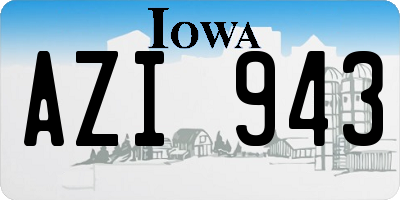 IA license plate AZI943