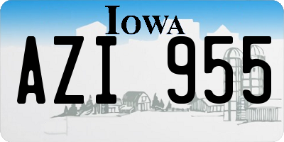 IA license plate AZI955