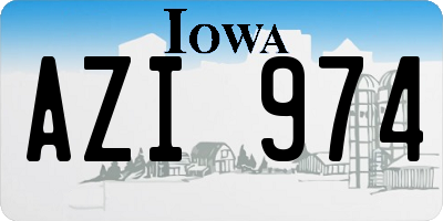 IA license plate AZI974