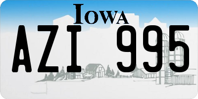 IA license plate AZI995