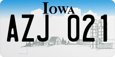 IA license plate AZJ021