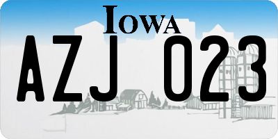 IA license plate AZJ023