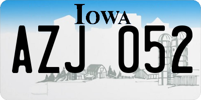 IA license plate AZJ052