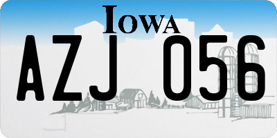 IA license plate AZJ056