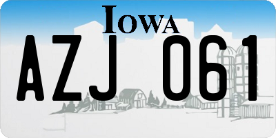 IA license plate AZJ061