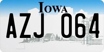IA license plate AZJ064