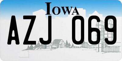 IA license plate AZJ069