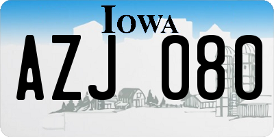 IA license plate AZJ080