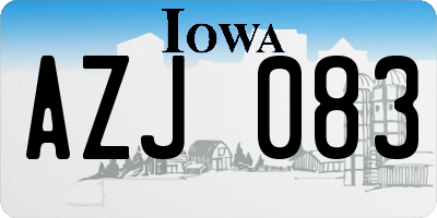 IA license plate AZJ083
