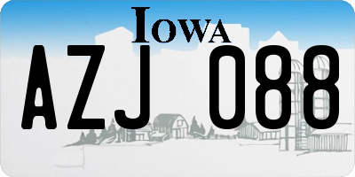 IA license plate AZJ088