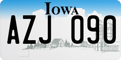 IA license plate AZJ090