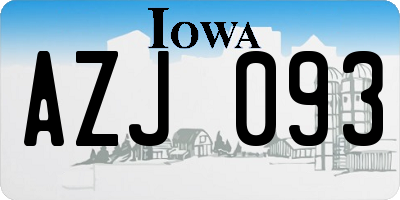 IA license plate AZJ093