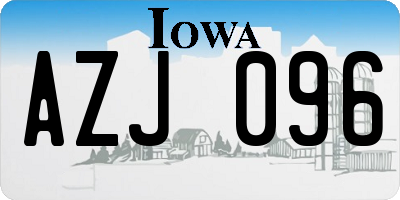 IA license plate AZJ096