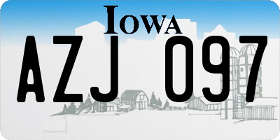 IA license plate AZJ097