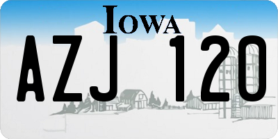 IA license plate AZJ120