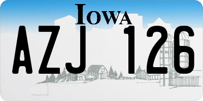 IA license plate AZJ126