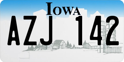 IA license plate AZJ142