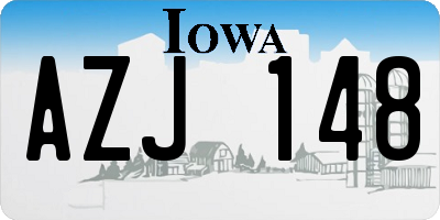 IA license plate AZJ148