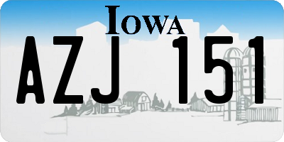 IA license plate AZJ151