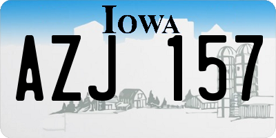 IA license plate AZJ157