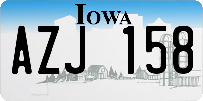 IA license plate AZJ158