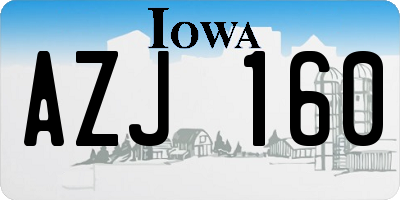 IA license plate AZJ160