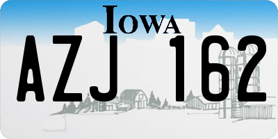 IA license plate AZJ162