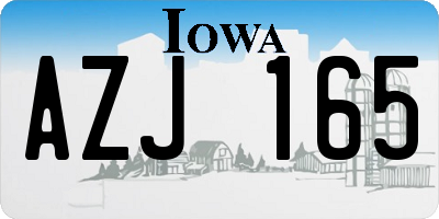 IA license plate AZJ165