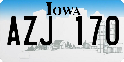 IA license plate AZJ170
