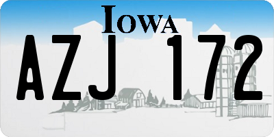 IA license plate AZJ172