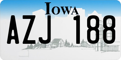 IA license plate AZJ188