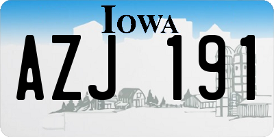 IA license plate AZJ191